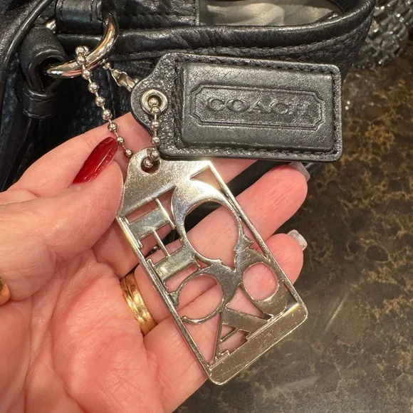 Coach Black Park Carrie Studded Leather Hobo Satchel with Coach tags. April 2014 - Picture 4 of 16